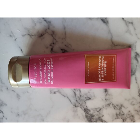 Bath & Body Works Bahamas Passionfruit Banana Flower Body Cream Hyaluronic Acid - Picture 3 of 4